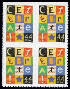 Scott #4407 Celebrate Block Letters Block of 4 Stamps - MNH - Picture 1 of 1
