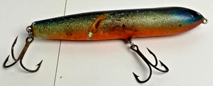 Vintage Muskie Fishing Lure Tackle Crankbait Northern Pike 7” Lake Cabin Decor - Picture 1 of 5