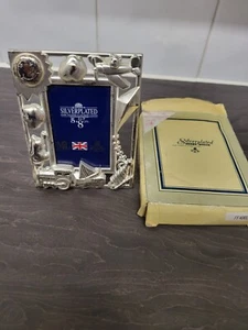 Baby Toddler Silver Frame Picture Gift Silver Plated Photogragh Train Plane Kite - Picture 1 of 23