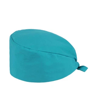 Unisex Surgical Scrub Cap Hat with Buttons Women Men Hospital Doctor Nur - - Picture 1 of 41