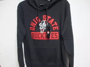 OHIO STATE BUCKEYES SCARLET & GREY DAMEN KAPUZENSWEATSHIRT (MED) SCHWARZ GENÄHTES LOGO - Bild 1 von 5