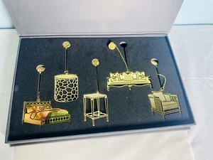 NEU SCHÖNES 5er Set zarte Messing Möbel Ornamente in Box goldfarben MARKOR - Bild 1 von 8