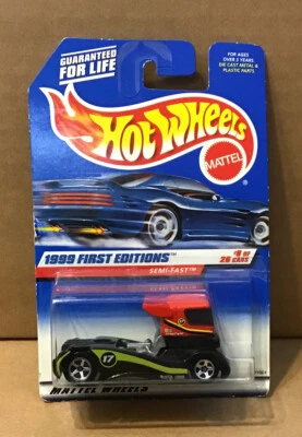 Hot Wheels 1999 First Editions Semi-Fast #914 Black And Red 8 Of 26 1:64 - Image 1 of 2