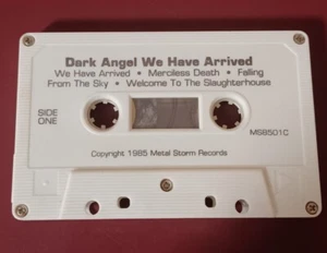 DARK ANGEL WE HAVE ARRIVED THRASH METAL CASSETTE TAPE METAL STORM RARE 1985 - Imagen 1 de 2
