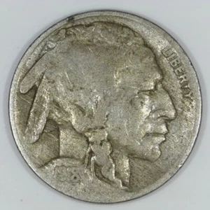1918 Five Cent BUFFALO NICKEL US 5c Münze VG+ d149 - Bild 1 von 2