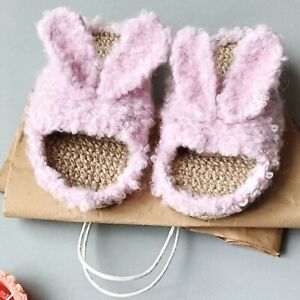 Bunny slippers adult Hemp sandals bunny open toe animal shoes for girl
