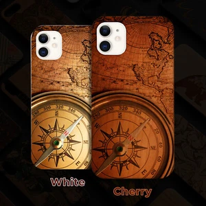 Vintage America Map Wood Phone Case iPhone 15/14/13/12 Pro/Max/Mini S21/22/23 L - Picture 1 of 9