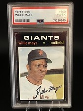 1971 Topps  #600, Willie Mays, San Francisco Giants, HOF, PSA 4 VG-EX