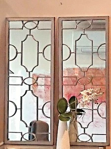 PAIR set HAMPTON or french provincial style antique silver wall MIRROR NEW - Picture 1 of 6