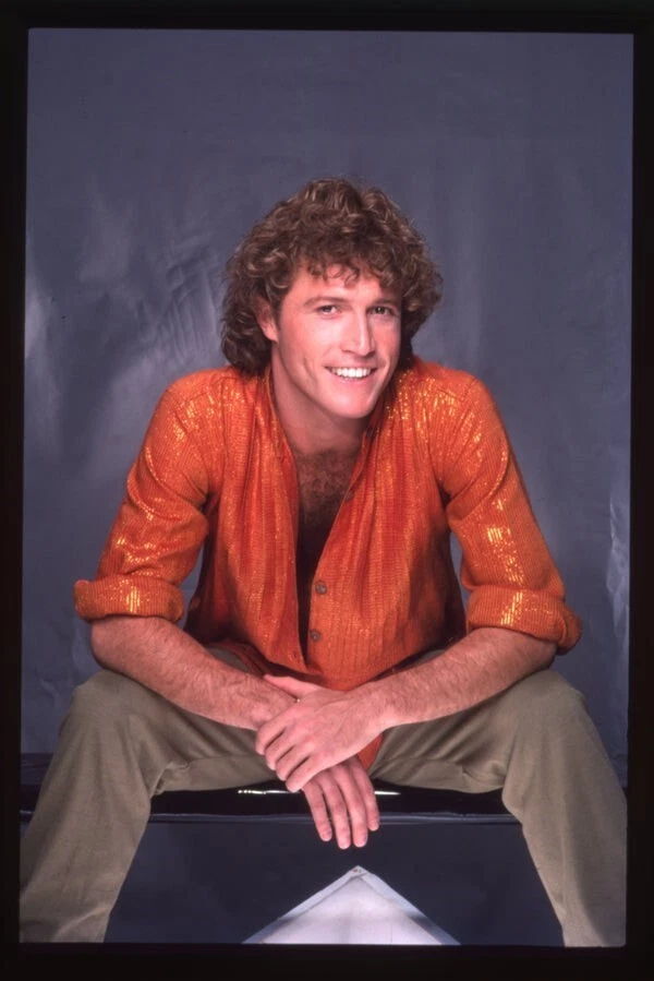 Andy Gibb 1970's Popstar Sexy Open Shirt Photo Shoot Original 35mm Transparency  - Image 1 of 1