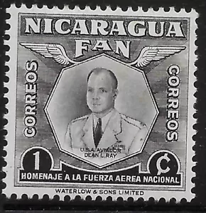 Nicaragua # 755 - 1954 1c Pilot Dean L. Ray / FAN National Air Force MNH VF - Picture 1 of 1