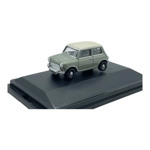 Austin Mini Cooper Tweed Grey with White Roof Diecast car 1:76 Scale Oxford - Picture 1 of 19