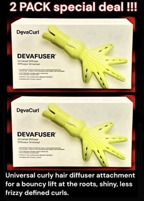 2 PACK DevaCurl DevaFuser Attachment  Universal Curly Hair Dryer Diffuser - Image 1 of 4
