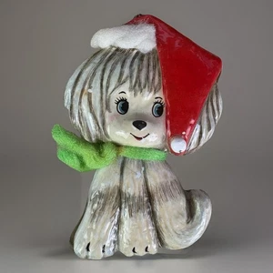 Aisa Cachorro Papá Noel Sombrero Adorno México De Colección Fino Moldeado Plástico Respaldo - Imagen 1 de 13