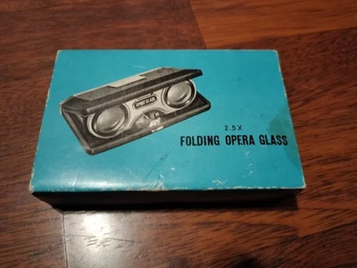 Vintage HEIT Folding Sport Glass Fixed Focus Opera 2.5 x 25mm Binoculars JAPAN - Image 1 of 4