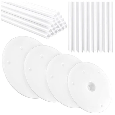 36 Pieces Plastic Cake Dowel Rods Set 20 Pieces White Cake Sticks Support4057 - Image 1 of 4