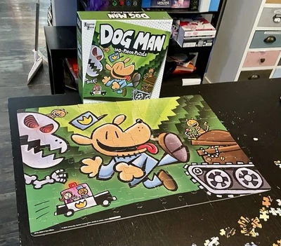 Dog Man Unleashed ~ Rompecabezas de 100 piezas ~14" x 19" ~Juegos universitarios Foto 1 de 3
