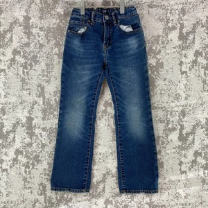 Pantalones de mezclilla GAP elásticos corte bota jóvenes niñas talla 8 cintura ajustable azul informal - Imagen 1 de 14