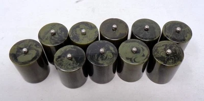 Lot de 10 pommeaux anciens pour ombrelles en bakelite - Photo 1/4