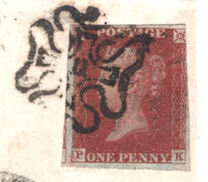 GB NUMBER *11* MALTESE CROSS Cover 1843 London Penny Red (PK) Cat £1,100 XG103 - Picture 1 of 15