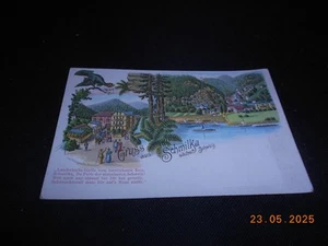 Sehr schön! Gruss aus Schmilka ca. 1900 Litho Spruch Gebäude See - Picture 1 of 2