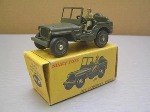 Dinky Toys 80 BP Jeep Hotchkiss Willys mit gedrehten Naben Made in France MIB selten - Bild 1 von 12