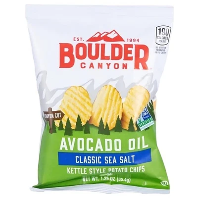 Boulder Canyon Avocado Oil Classic Sea Salt Kettle Style Potato Chips, 1.25 Ounc - Image 1 of 4