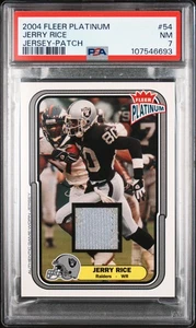 2004 Fleer Platinum Jerry Rice #54 Jersey Patch 3/5 PSA 7 - Picture 1 of 2