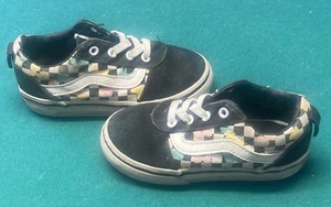Vans Old Skool Shoes Size 8 Toddler Color Black w/ Checkerboard Great Condition! - Picture 1 of 5