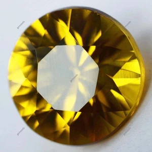 Yellow Ceylon 7 Ct Natural Round CERTIFIED Sapphire Men?s Rings Loose Gemstone - Picture 1 of 6