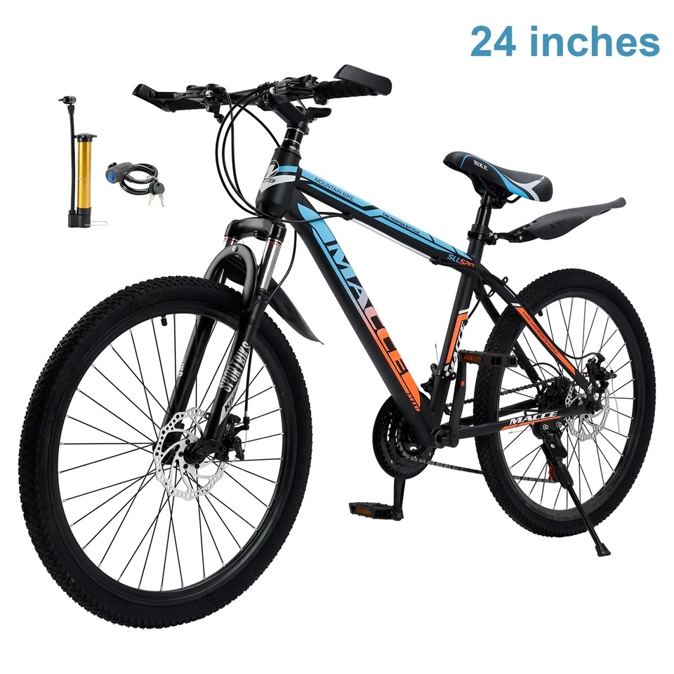 24 ZOLL FAHRRAD SHIMANO 24GANG 24" KINDERFAHRRAD FASTER MOUNTAINBIKE MTB BLAU - Bild 1 von 4