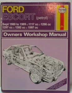 Haynes - Ford Escort (Benzina) / Settembre 1980 A 1989 / Owners Officina Manuale - Foto 1 di 7