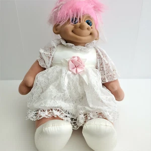 VTG Large 22’’ Russ Berrie troll doll bride. FREE SHIPPING - Picture 1 of 4