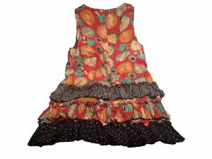 Lucia Lukken Besenrock S Kontrastdruck tropische Früchte Guave ärmelloses Kleid - Bild 1 von 7