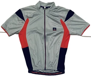 Camiseta deportiva de ciclismo Campagnolo RS Racing para hombre pequeña plateada roja manga corta cremallera completa - Imagen 1 de 3