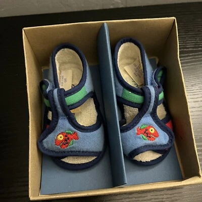 Zapatos de cuna vintage retro Gymboree suela suave estilo sandalia 1995 océano de peces Foto 1 de 4