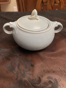 MCM T. S. &T. Taylor Smith & Taylor Lu-Ray Pastels Sugar Bowl w/Lid Blue - Picture 1 of 7