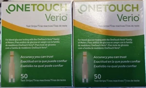 100 One Touch Verio Blutzuckerteststreifen 2 Packungen à 50 - Bild 1 von 1