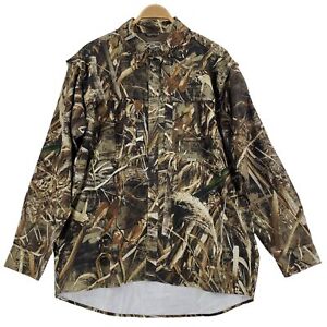 Drake Waterfowl Camouflage Long Roll Tab Sleeve Wingshooters Shirt NWT Large