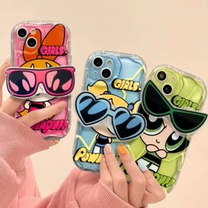 Novelty Cartoon Stand Phone Case for iPhone 16 15 14 13 12 11 Pro Max Mini XR 7P - Bild 1 von 32