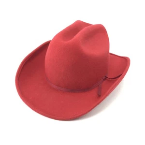 vintage Always on Top WESTERN HAT size 6.75 Red 100% Virgin wool felt cowboy - Picture 1 of 9