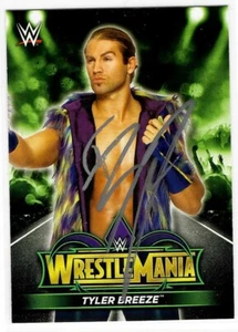Tyler Breeze Signed 2018 Topps WWE WrestleMania Card #R-41 - Picture 1 of 1