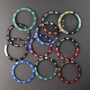Anillos de reloj de lujo de 38 mm con bisel de cerámica inserción doble color piezas GMT mod de buceo - Imagen 1 de 16