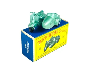 Matchbox Lesney No. 36 Lambretta & Side Car w/D Style Box - Picture 1 of 12