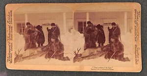 1894 Underwood & Underwood Hunting Scene Stereo View - Picture 1 of 2