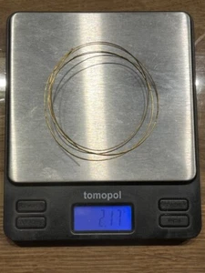 Ø0,5mm Gloddraht x 600 mm Feingold 24K - Bild 1 von 1