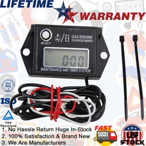 Digital Miniature with Battery Tachometer Hourly Meter About 1.6 "long x 3" New - Picture 1 of 9
