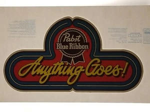 Vintage Iron On Heat T-Shirt Transfer: PABST BLUE RIBBON BEER - Anything Goes! - Picture 1 of 3