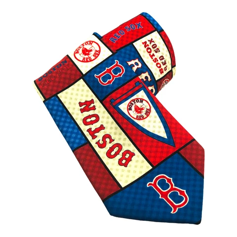 Boston Red Sox Tie Baseball Team MLB Novelty Tie Red White Blue Cover