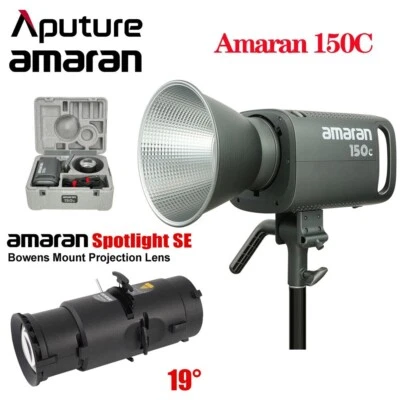 Amaran 150C RGB Full Color COB LED Video Light +Spotlight SE 19 Degree Lens Kits - Image 1 of 4